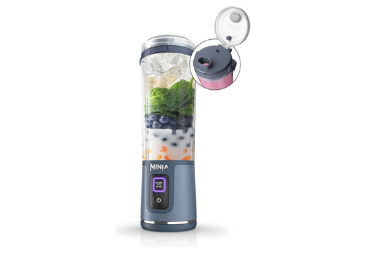 Ninja Blast Draagbare Blender Koordloos 530ml vir Skuddrankies & Smoothies, BPA-vry, Lekvaste Deksel & Suipbekkie, USB-C Herlaaibaar, Skottelgoedwasser Veilig - (Blou)