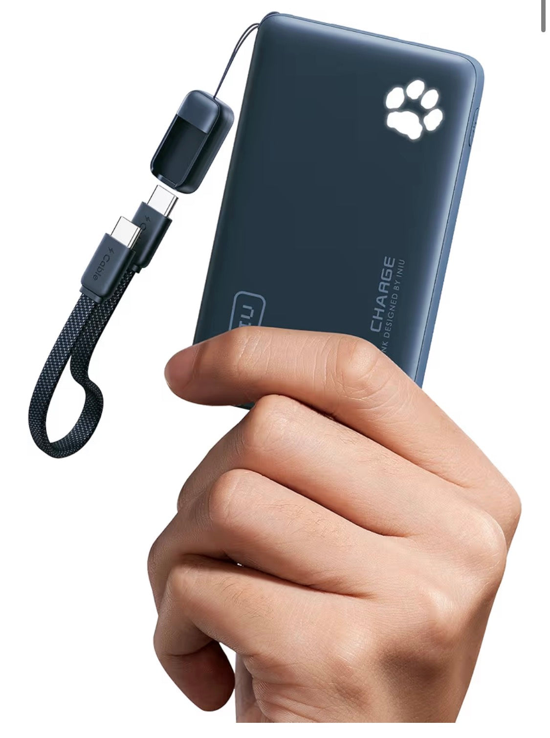 Portable Charger, Ultra Slim 10000mAh 45W PD Power Bank, USB-C Fast Charging Mini Battery Pack - Blue