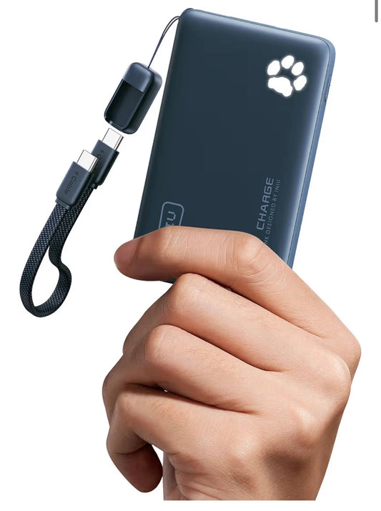 Portable Charger, Ultra Slim 10000mAh 45W PD Power Bank, USB-C Fast Charging Mini Battery Pack - Blue