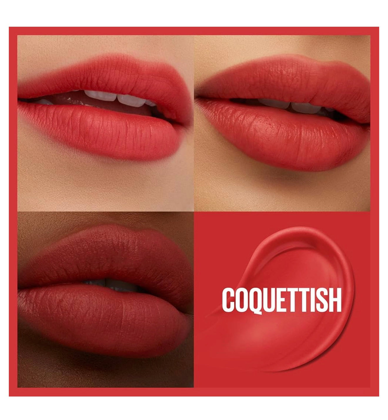 MAYBELLINE Super Stay Teddy Lip Tint, Langblywende Mat Lipstiffie Vir Tot 12 Uur Dra - (Coquettish) 1ct