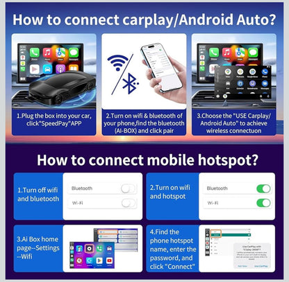 Nuwe Draadlose Carplay- en Android Auto-adapter met Netflix YouTube TikTok, CarPlay Draadlose Adapter vir Motors met OEM Bedrade CarPlay