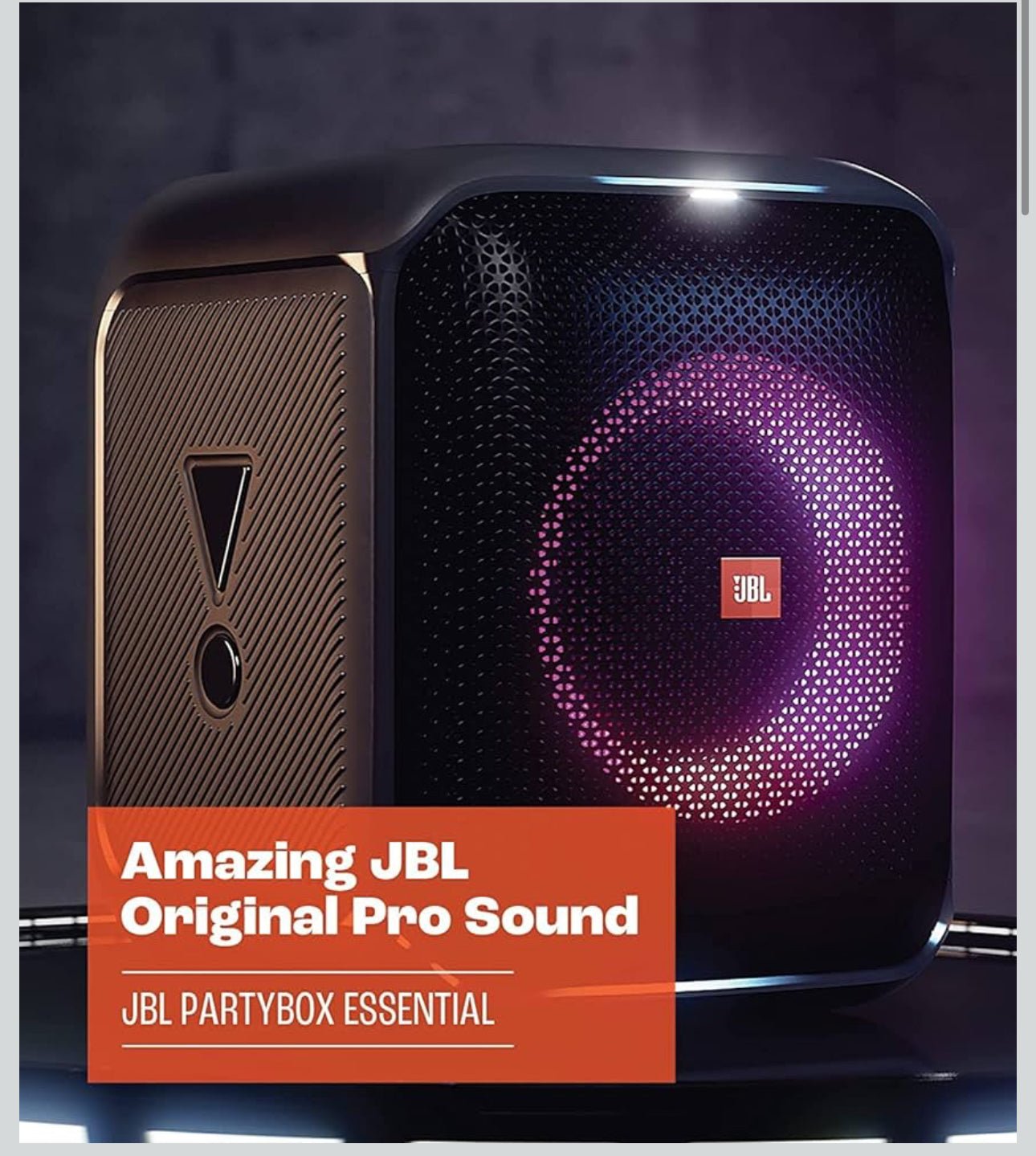 JBL Partybox Encore Essential 100W Klank, Ingeboude Dinamiese Ligskou, en Spatwaterbestande Ontwerp - NUUT
