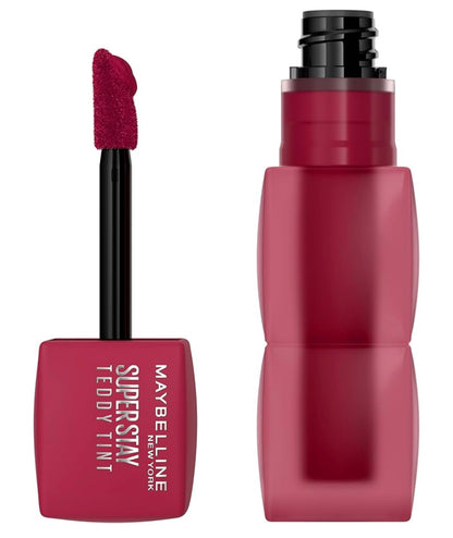 MAYBELLINE Super Stay Teddy Lip Tint, Langdurige Mat Lipstiffie Vir Tot 12 UUR Drag - (Wild At Heart) 1 st.
