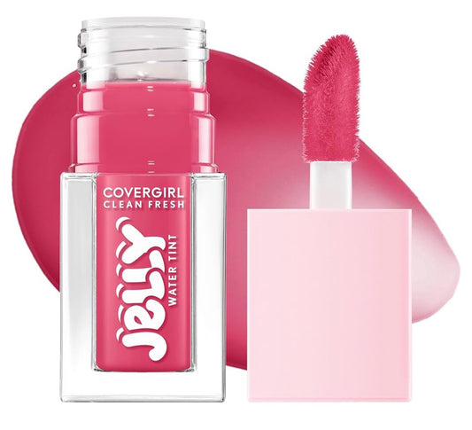 COVERGIRL Clean Fresh Jelly Water Tint, Lip- en Wangtint, Smeerbestand, Hidrerend - 10 Raspberry Drops - (Framboos-pienk)
