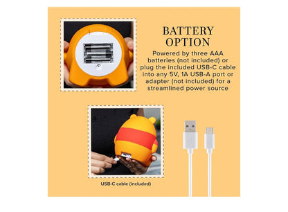 Winnie die Poeh Knyp Naglig vir Kinders, USB Lamp, Battery Aangedrewe, Verstelbare Helderheid