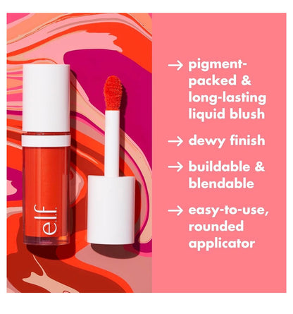 e.l.f. Camo Liquid Blush, Langdurige Vloeibare Bloos vir Hoëpigmentkleur, Skep 'n Sagte, Douerige Afwerking, Vegan & Wreedheidsvry - Bronze Bombshell