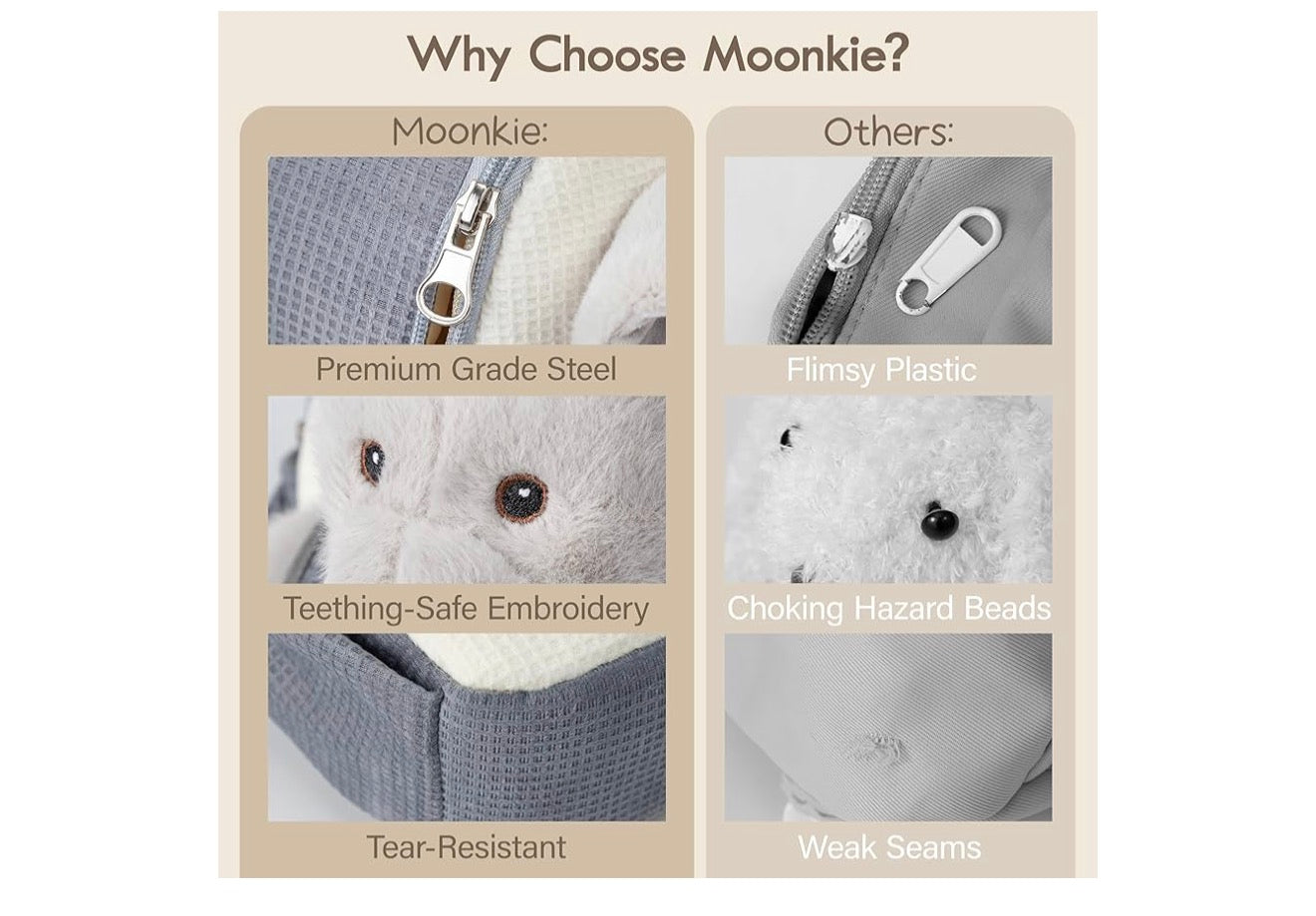 Hug & Go Olifant Kleuterrugsak Sagte Plaasdiere Sak met Aflosbare Speelding vir (Ouderdom 2–4)