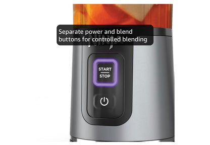 Ninja Blast Draagbare Blender Koordloos 530ml Houer Persoonlike Menger vir Skuddrankies en Smoothies BPA-vry Lekvrye Deksel en Suigbek USB-C Herlaaibaar Skottelgoedwasser Veilig - (Swart)