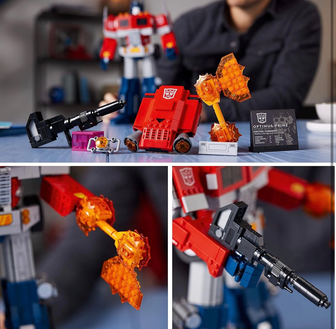 LEGO Icons Optimus Prime Transformers Figure Set, Collectible Transforming 2-in-1 Robot and Truck Model Building Kit - 10302