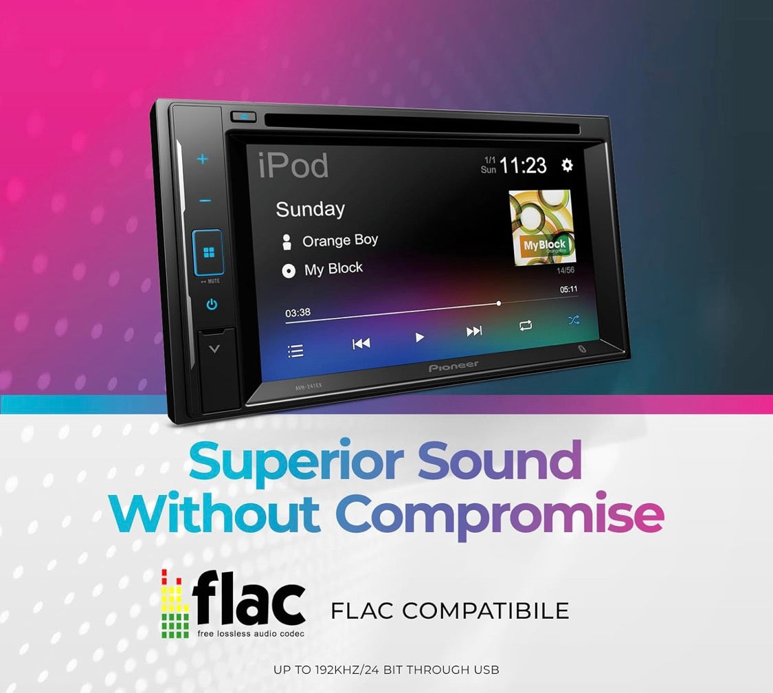 Pioneer 6.2" Resistive Touchscreen, 2Din Bluetooth, Backup Camera Compatible, AM/FM Radio,USB,13-Band EQ