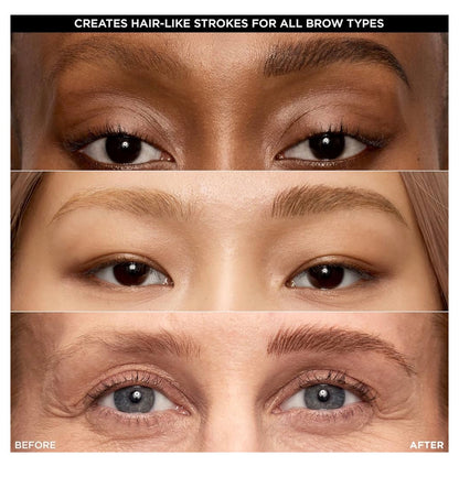 L’Oreal Paris Faux Brow, Haargelyk, Vul-Wenkrou-Pen m/ Dubbelborselpunt, Vinnig & Presies - Donkerbruin