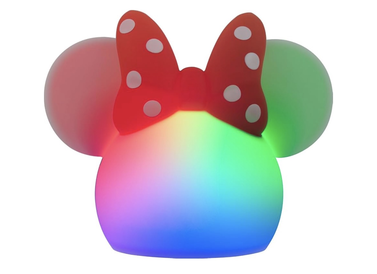 Minnie Mouse Squishy Color Changing, Night Light for Kids, USB Lamp, Battery Operated, Dimmable