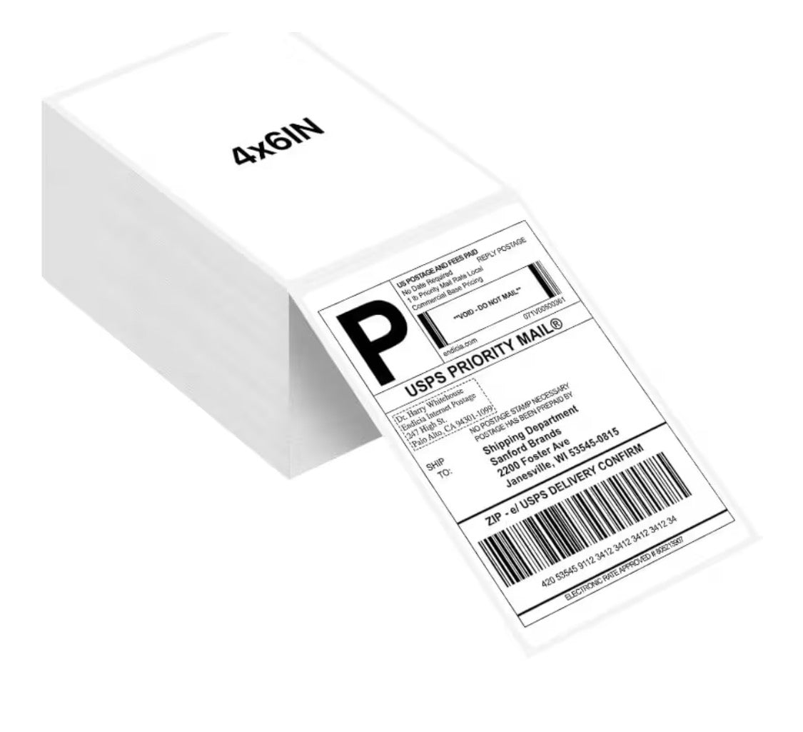 Termiese Etikette 4X6 duim - Versendingsetikette, Sterk Kleefmiddel - (240 Velle)