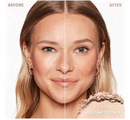 COVERGIRL TruBlend Skin Enhancer Baked Luminous Finishing Face Powder, with Hyaluronic Acid and White Rose Extract, Sheer & Buildable - 500 Sugar Cookie