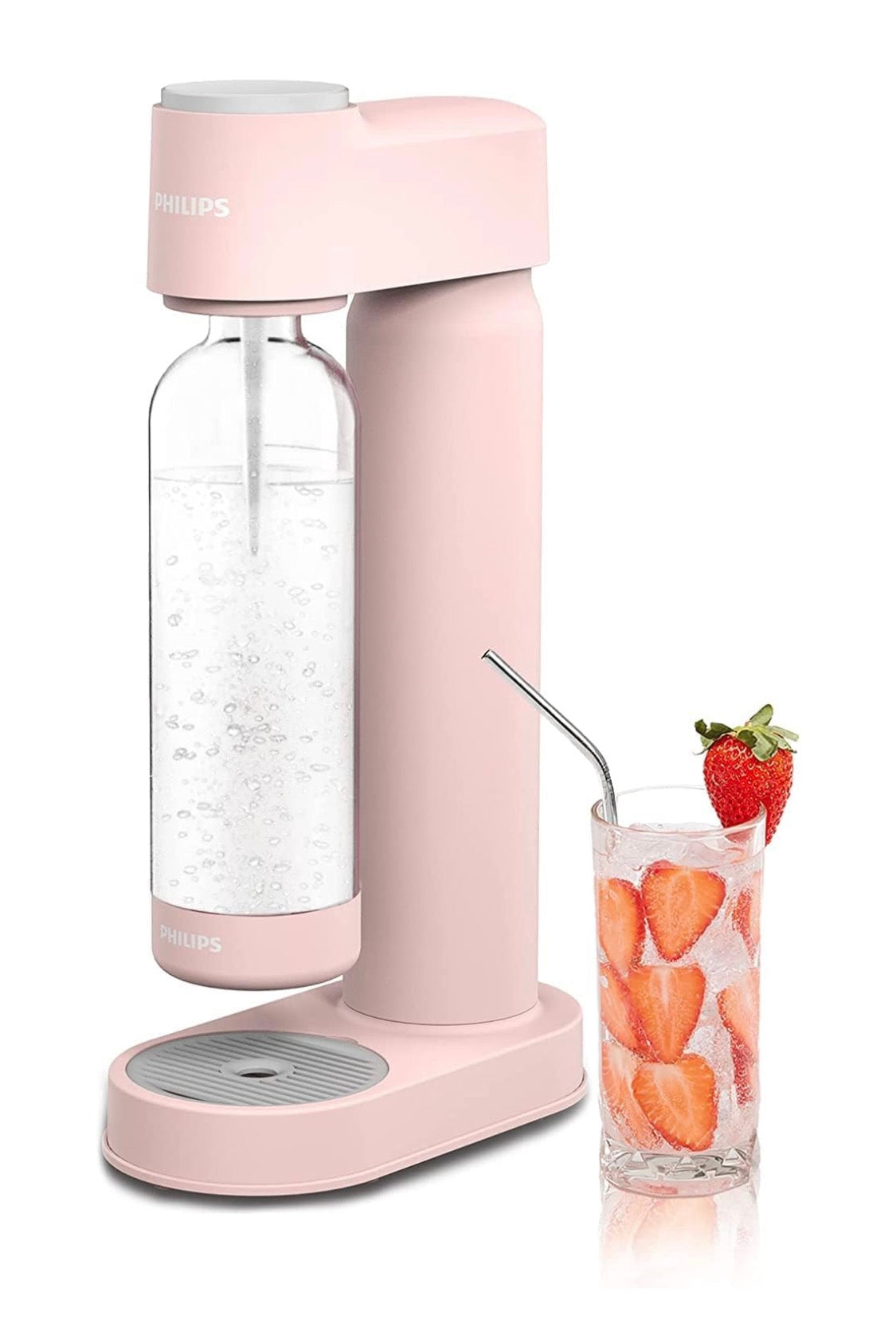 Soda Maker / Sparkling Water Machine, Lightweight & Easy to Use (PINK)