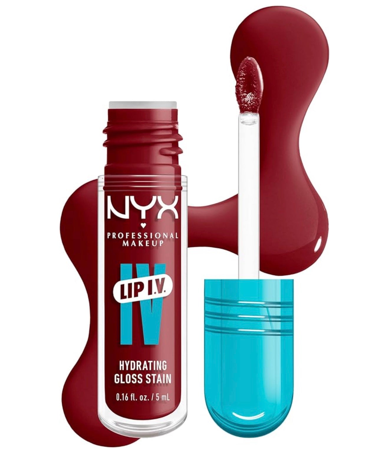 NYX PRO MAKEUP Lip IV Hydraterende Glans Lipvlek met 12H Hidrasie - Cranberry Splash (Rooi)