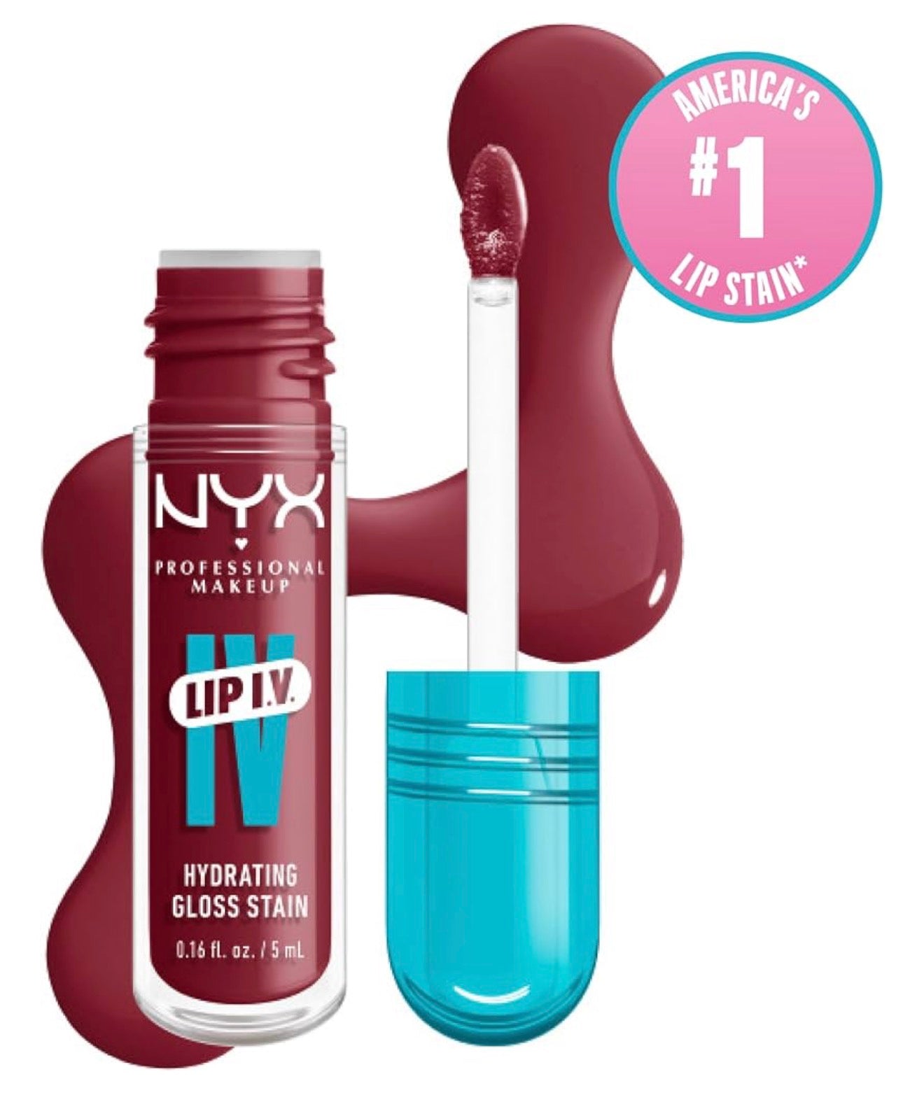 NYX PRO MAKEUP Lip IV Hydrating Glansende Lipvlek met 12H Hydrasie – Bubblegum Burst (Pienk)