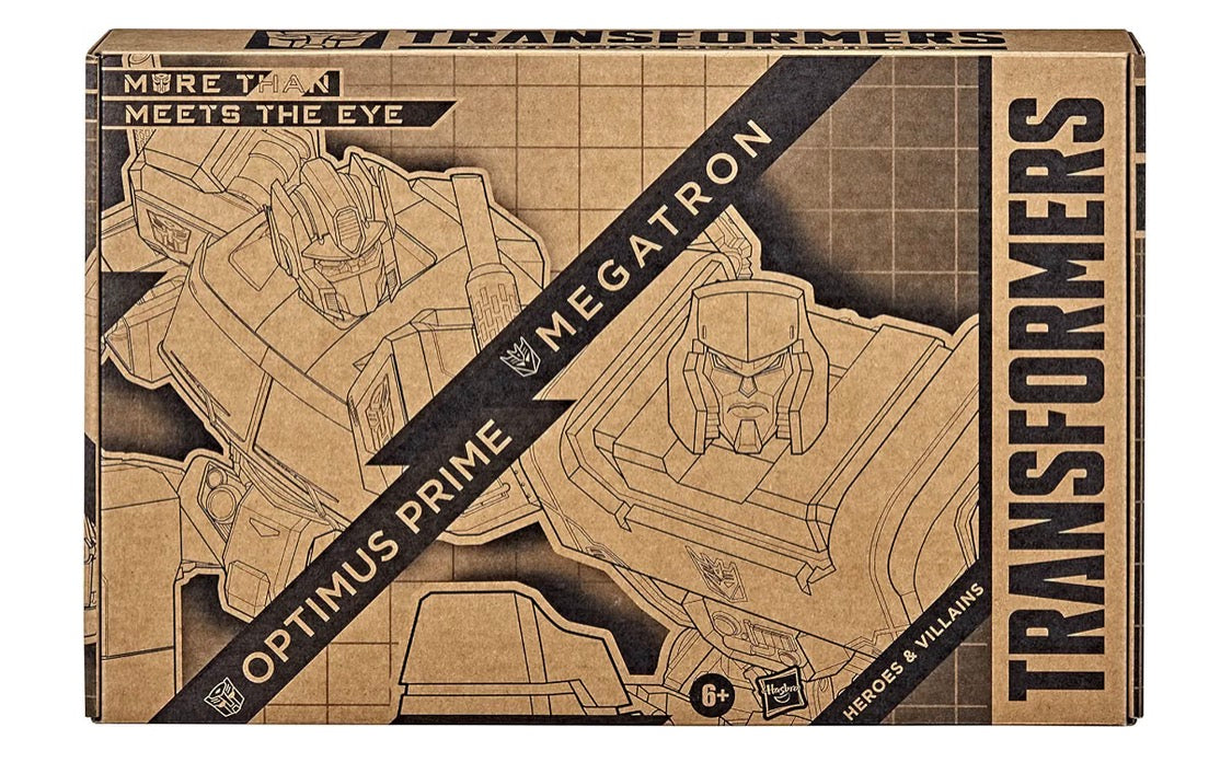Transformers Toys Heroes and Villains Optimus Prime and Megatron 2-Pack Action Figures - for Kids Ages 6 and Up, 7-inch