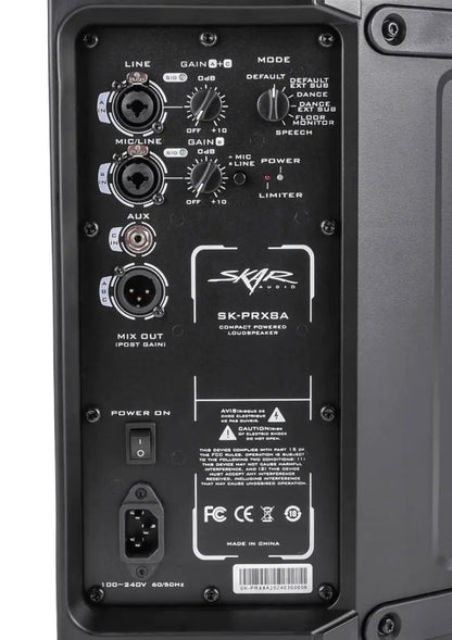 SK-PRX8A | 8" 600 Watt Aktiewe 2-rigting PA-luidspreker