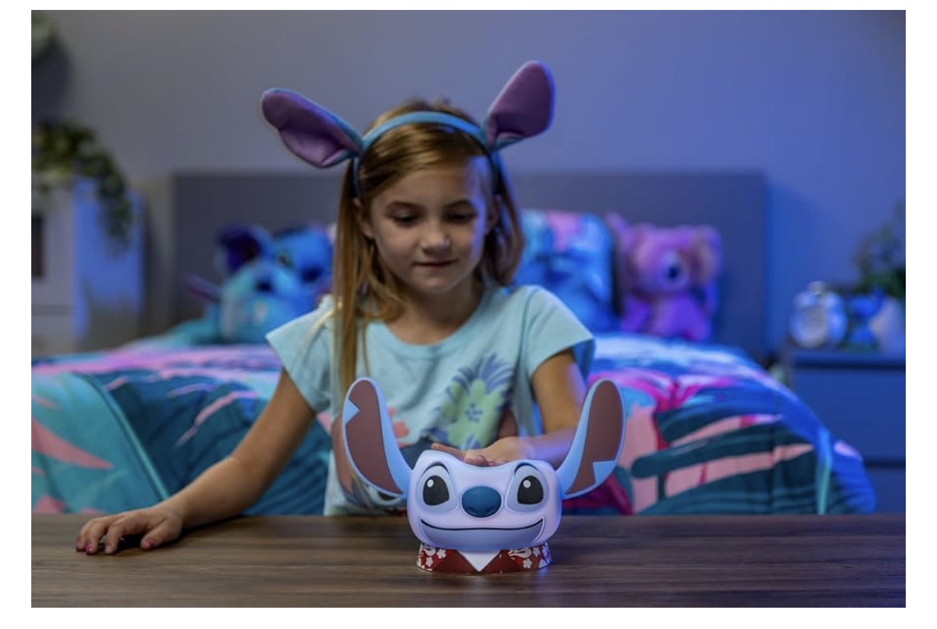 Lilo en Stitch Squish Naglig vir Kinders, USB-lamp, Battery-aangedrewe, Verstelbare Helderheid