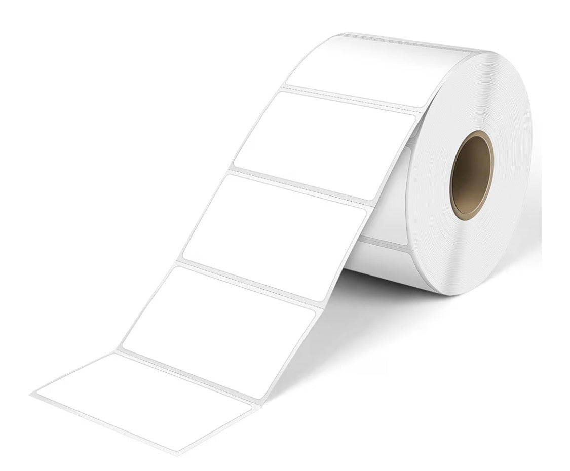 2.25x1.25" Direkte Termiese Etikette, Permanente Kleefmiddel Barcode Adresetiket - (1000 Stukke) 1 Rol
