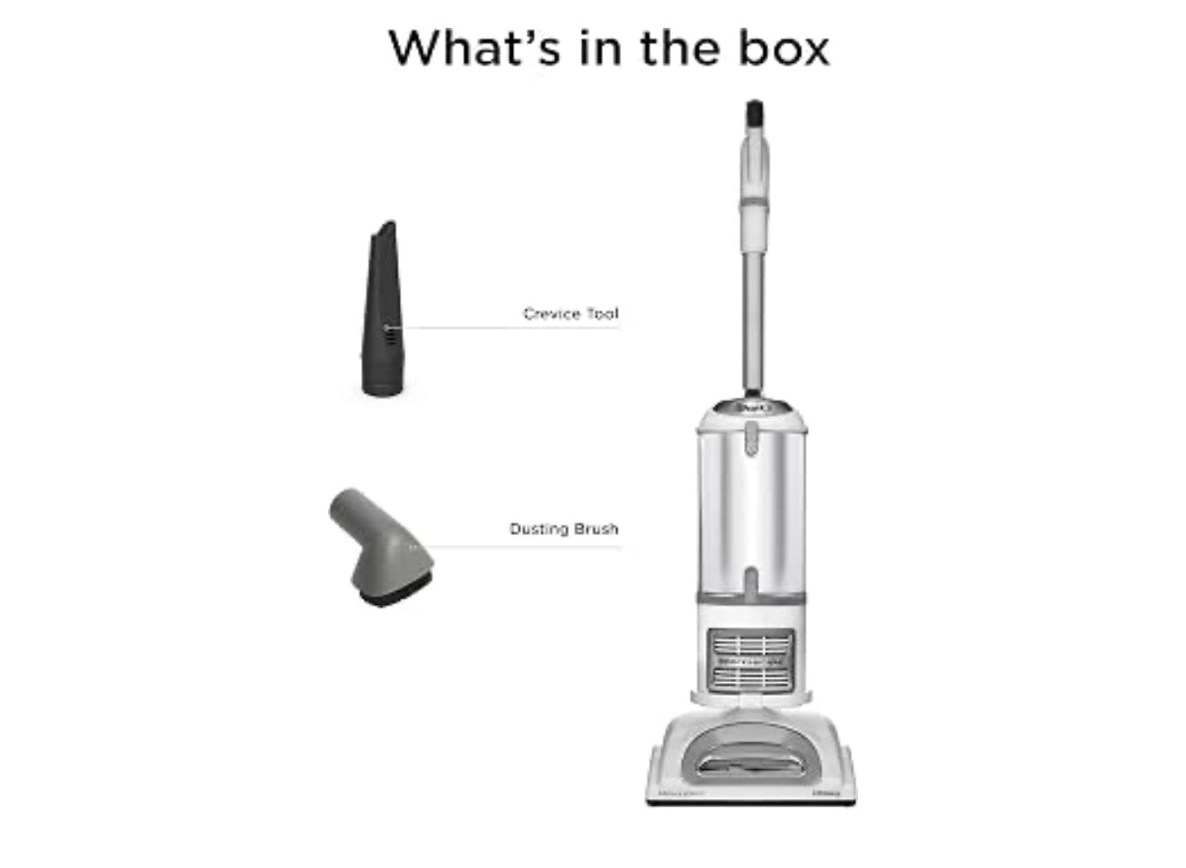 Shark Upright Navigator Lift-Away Vacuum Cleaner,Pet Hair, Carpet & Hard Floor Cleaning Dusting Brush & Crevice Tool, HEPA Filter | Swivel Steering (White/Silver)