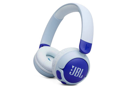 JBL Junior  On-Ear Kids Headphones Safe Sound 85dB, Parental Control w/ Customizable Volume Playtime, Easy monitoring, Built-in mic, 50-hour battery life (BLUE)