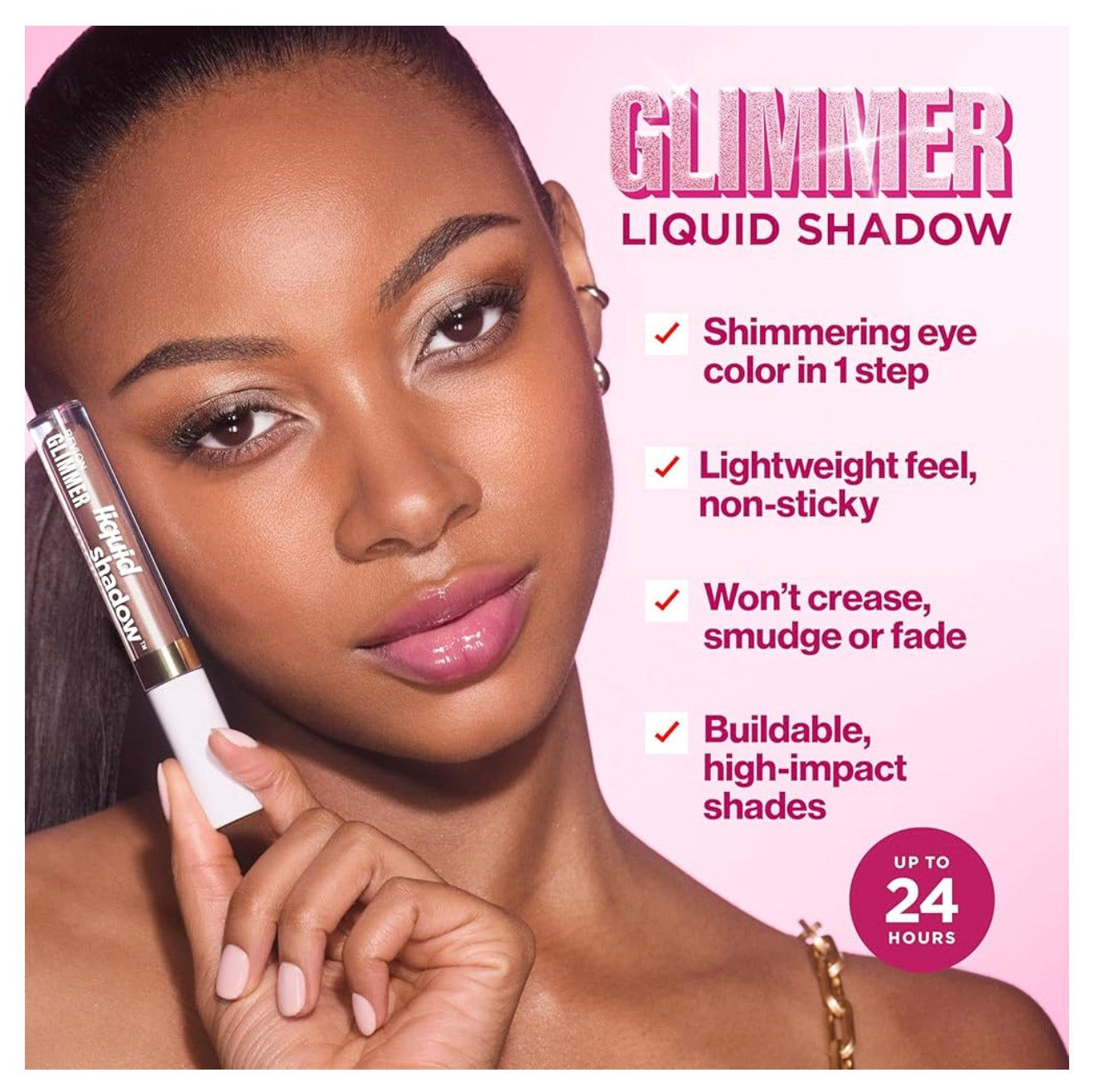 REVLON Glimmer Liquid Shadow, Smeerbestande Skitter Oogskadu Grimering, Langdurig, Hoë Pigment - (201 On Cloud Shine)