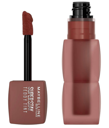 MAYBELLINE Super Stay Teddy Lip Tint, Langblywende Mat Lipstiffie Vir Tot 12 UUR Drag - (Mascara Tear) 1st