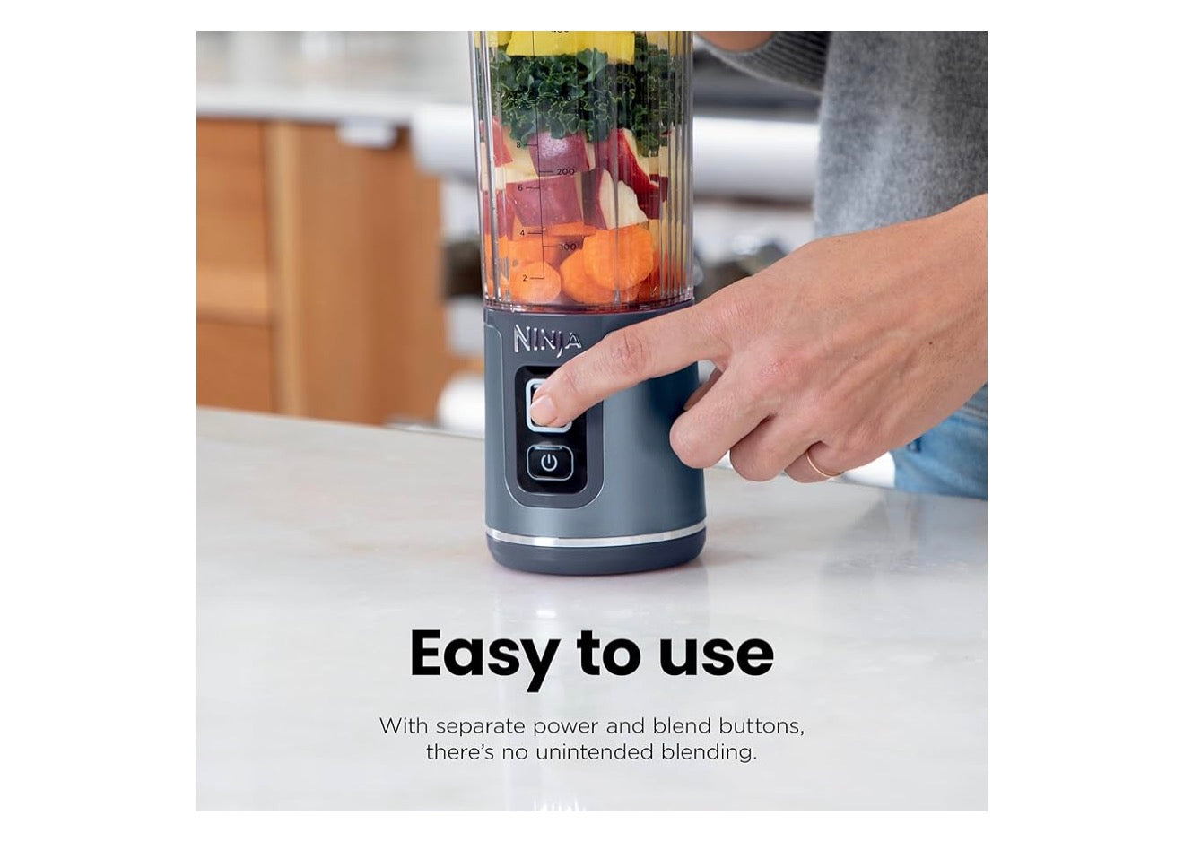 Ninja Blast Koordlose 532 ml Draagbare Blender Vir Skommels en Smoothies, BPA-vry, Lekvaste Deksel en Suigbek, USB-C Herlaaibaar, Skottelgoedwasser Veilig - (Metaalswart)