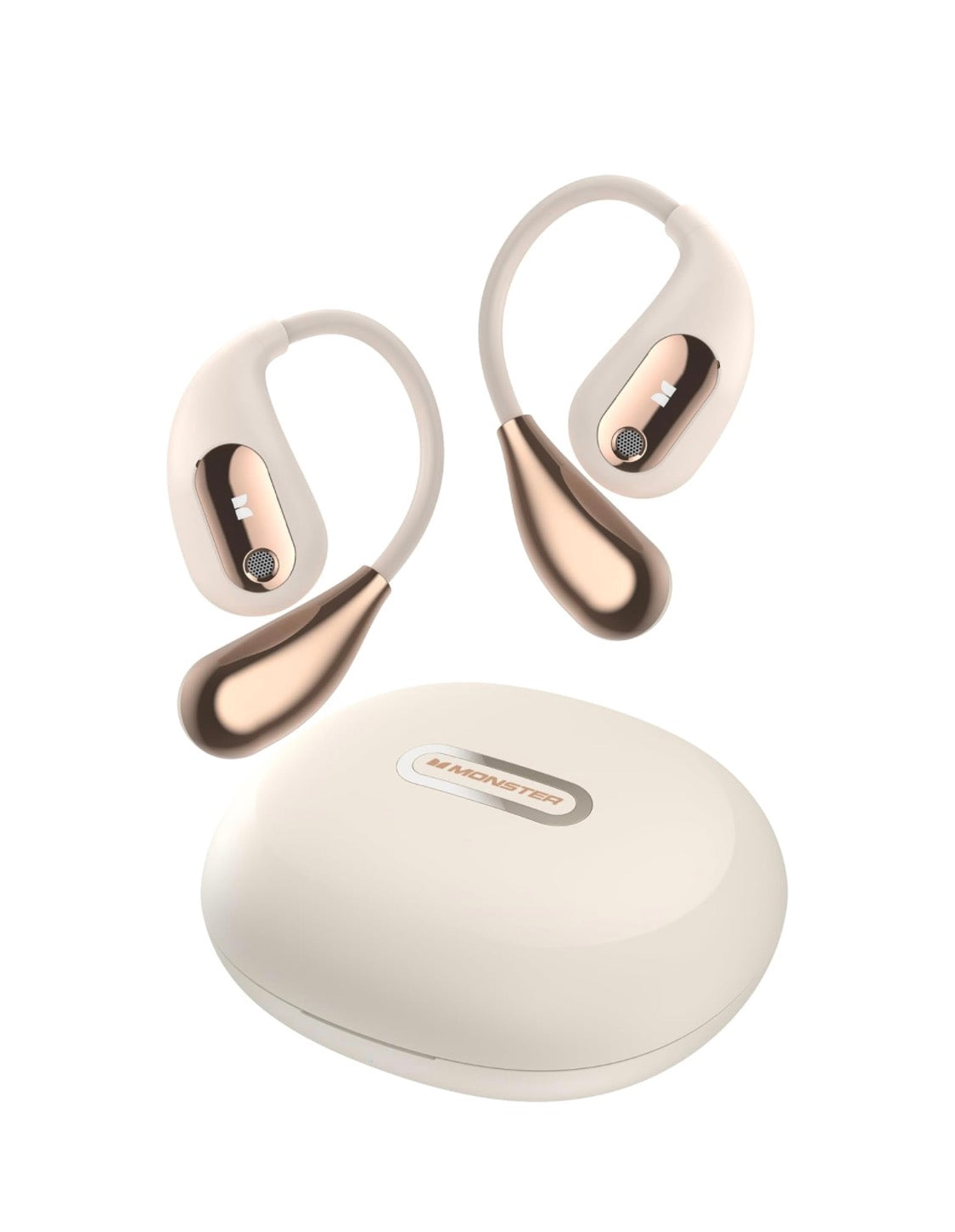 Monster Open Ear True Wireless Bluetooth Earphones w/ Microphone - White