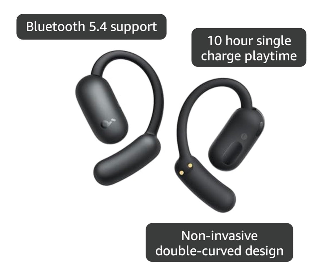 AeroFit2 , Open-Ear Headphones, Real-Time Translation Earbuds-42H Playtime, IP55,AI Clear Calls,Wireless Charging