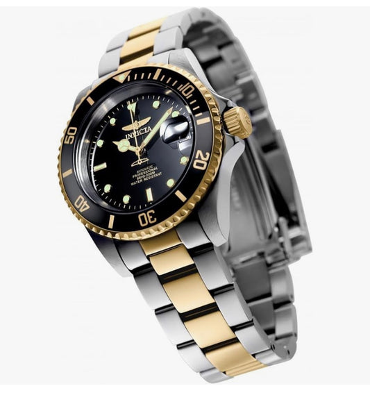 Invicta Mans Pro Diver-versameling Munt-Rand Outomatiese Twee Kleur Horlosie