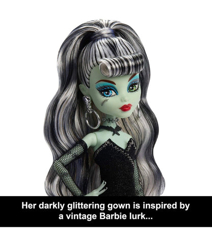 Monster High x Barbie Frankie Stein Doll with Original Barbie-Inspired Swimsuit