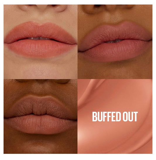 MAYBELLINE Super Stay Teddy Lip Tint, Langdurige Mat Lipstiffie vir Tot 12 Ure Dra - (Buffed Out) 1 st