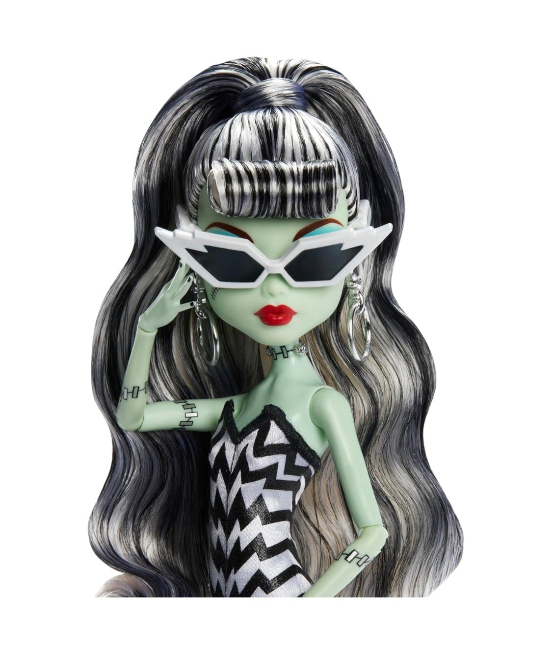 Monster High x Barbie Frankie Stein Doll with Original Barbie-Inspired Swimsuit