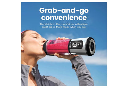Ninja Blast Koordlose 18oz. Draagbare Versapper Vir Skuddrankies en Smoothies, BPA-vry, Lekvaste Deksel en Suigmondstuk, USB-C Herlaaibaar, Skottelgoedwasser Veilig - (Cranberryrooi)