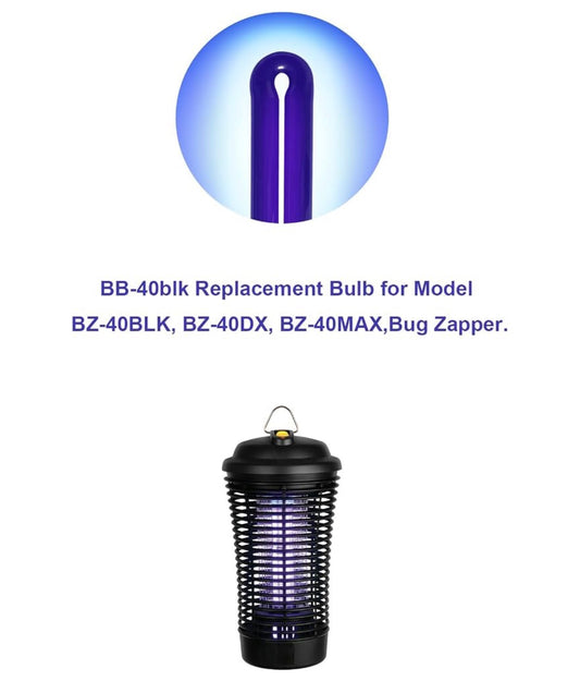 BB-40blk 40W Swartlig Vervangingsgloeilamp versoenbaar met Black Flag Model BZ-40BLK, BZ-40DX, BZ-40MAX Insekdoder (2 Pak)