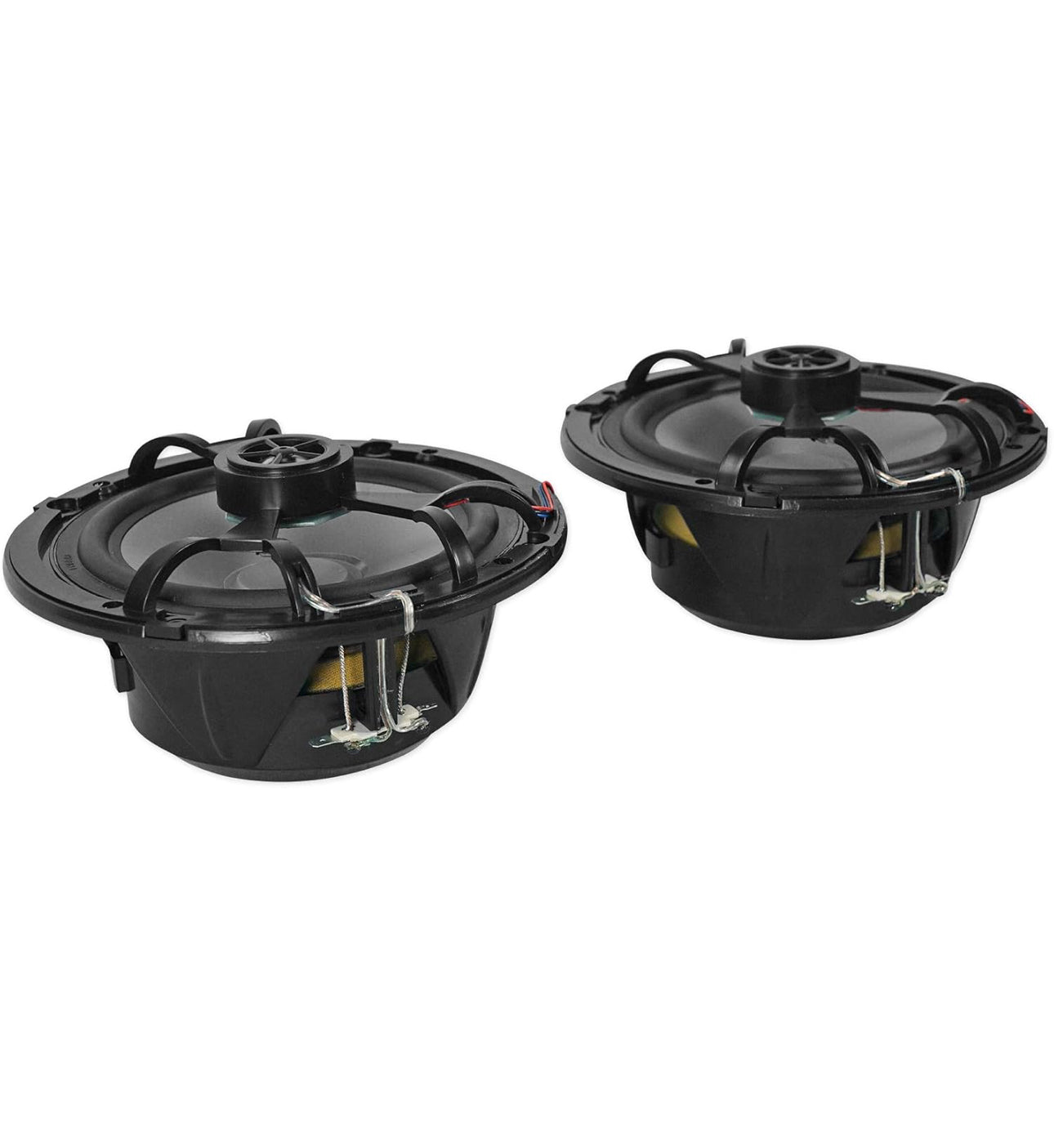 Marine Boat Speakers 6.5" 700W, 4 Ohm - LED Lights - Black/White Grilles, Waterproof, Perfect for Boats and ATVs - PAIR