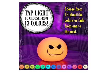 Jack Skellington Drukkbare Kleurveranderende Naglig vir Kinders en Volwassenes, USB-/Battery-aangedrewe Dimmerlamp