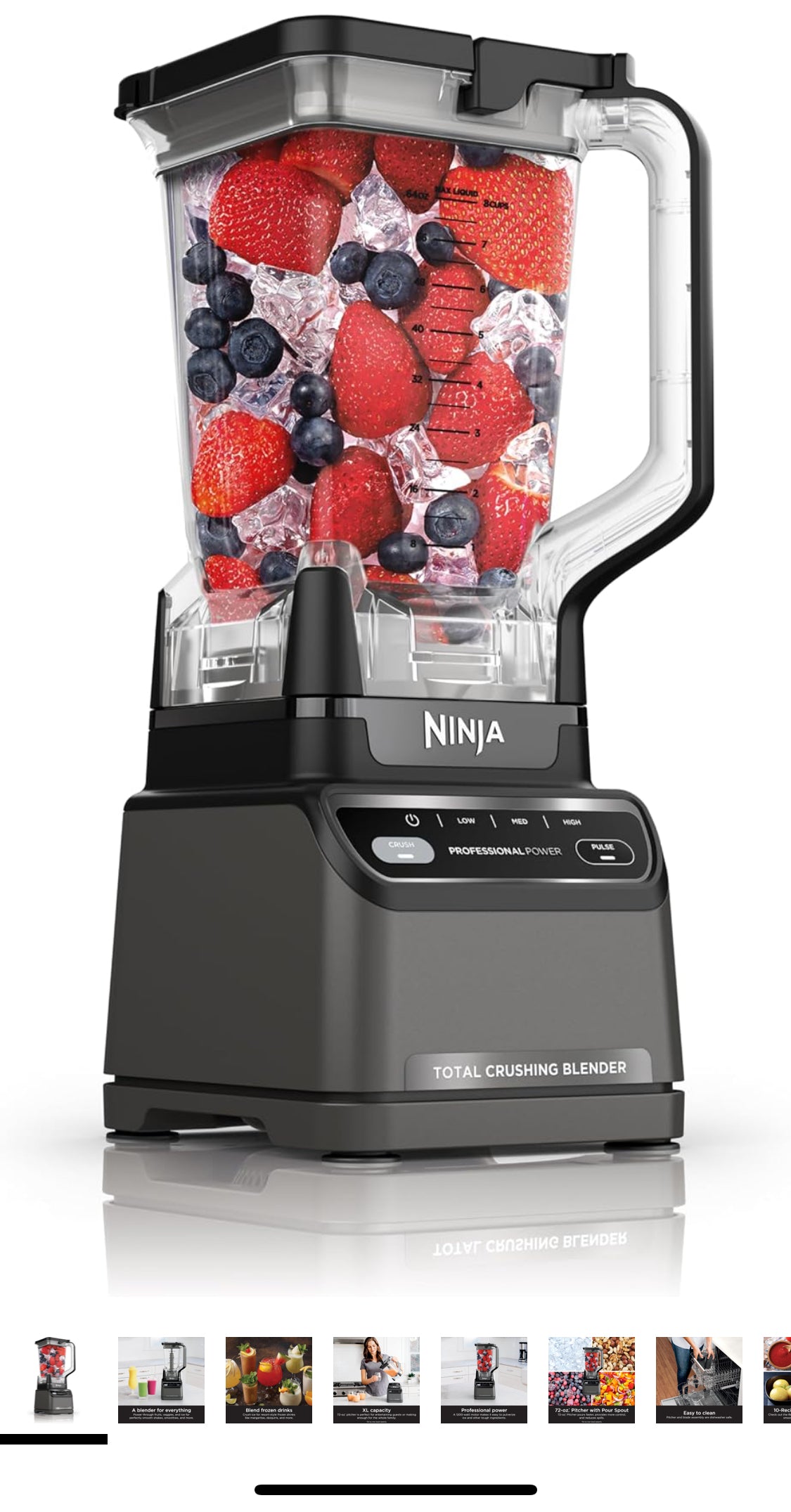 Ninja BR201AMZ Professional Blender 2.0, 1200 Watts, Auto-iQ Program - NEW