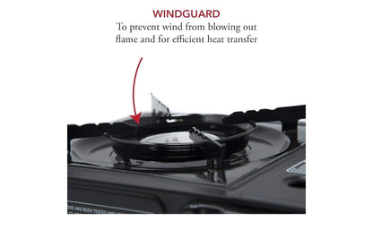 Gas One Portable Butane Camping Stove with Case: Automatic Ignition, Precise Heat Control - Camping & Tailgating and Outdoor Cooking