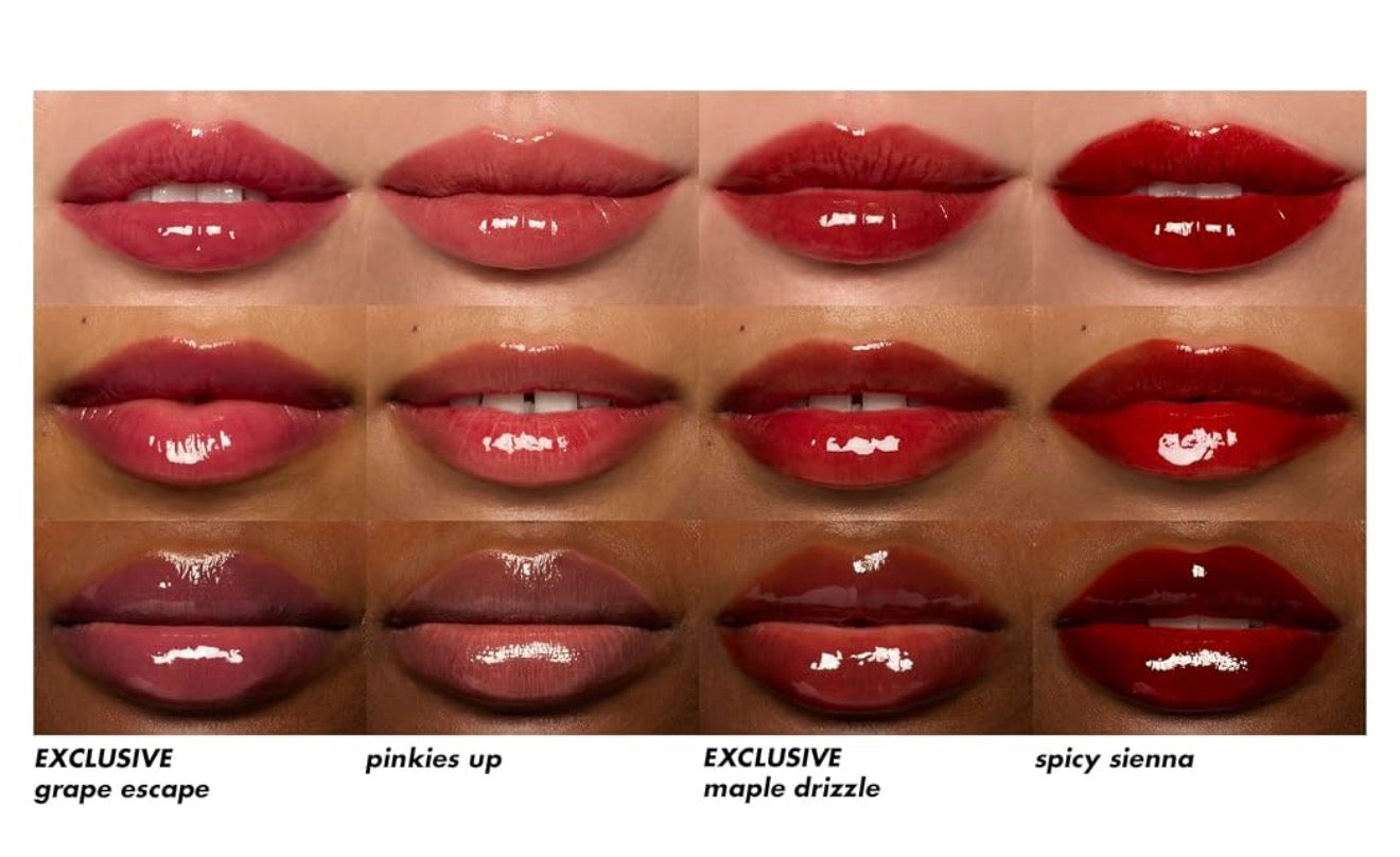 e.l.f. Glossy Lip Stain Shades 4 Days Kit, Langdurige Lipstiffies Vir 'n Deurskynende Skakering Kleur & Subtiele Glansafwerking - Vegan & Wreedheidvry (4 Skakerings)
