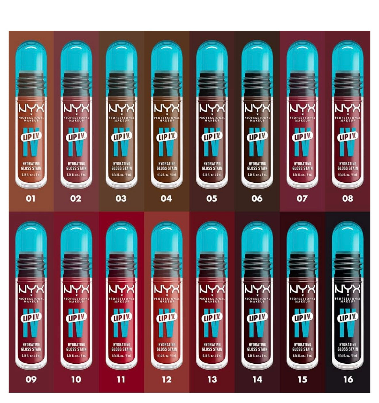 NYX PRO MAKEUP Lip IV Hydrating Glossy Lip Stain met 12 UUR Hidrasie - Mauve N Moist (Pers)