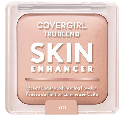 COVERGIRL TruBlend Skin Enhancer Baked Luminous Finishing Face Powder, with Hyaluronic Acid and White Rose Extract, Sheer & Buildable - 510 Snickerdoodle