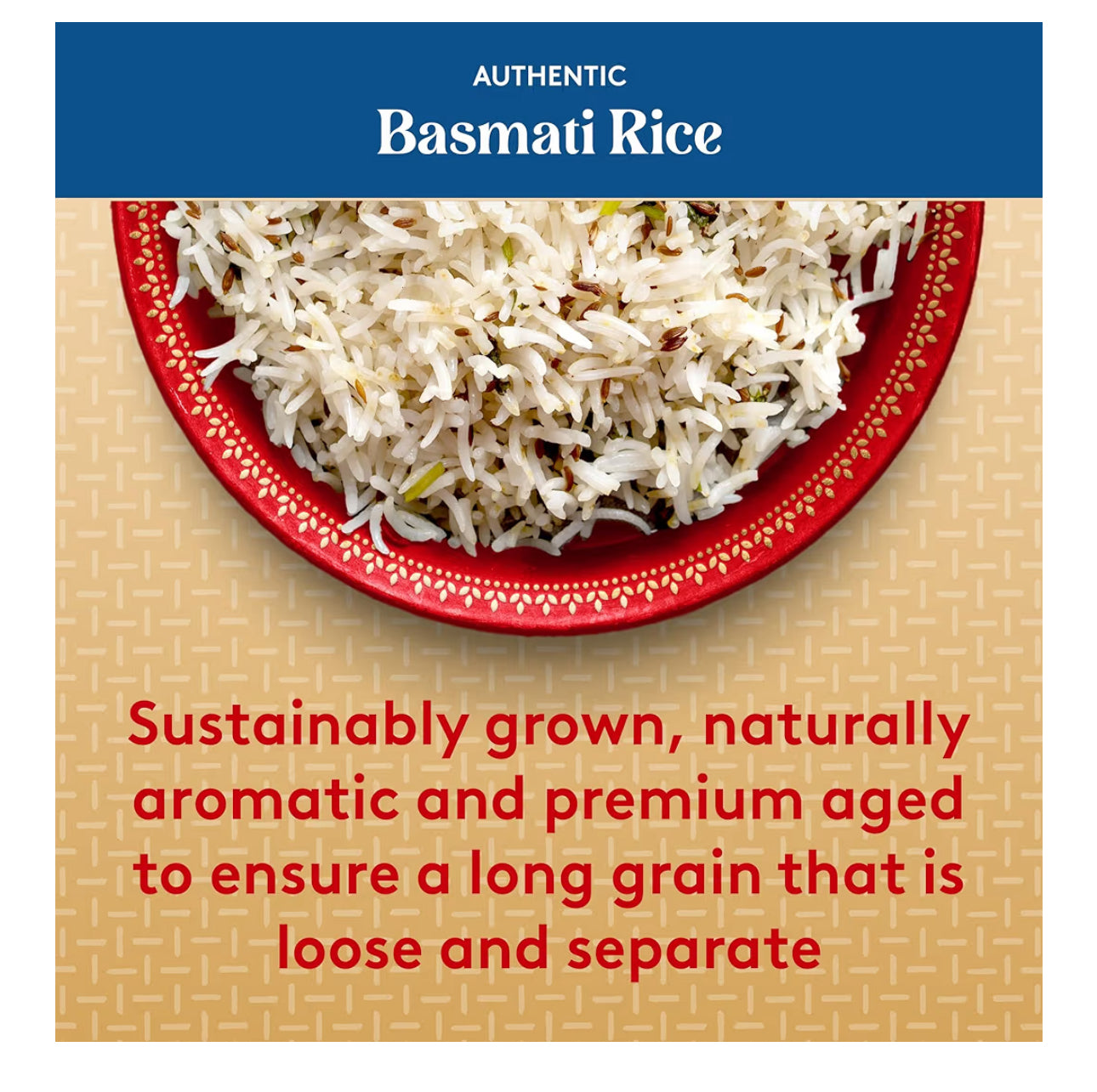 Royal White Basmati Rice - Organiese Langgraan Basmati-rys - 2lb (4PK)