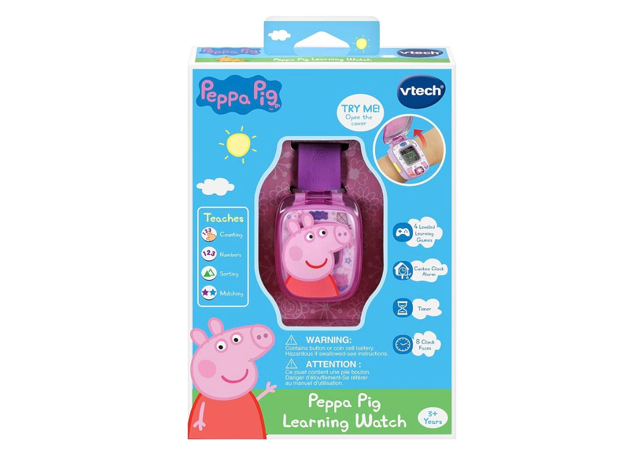 VTech Peppa Pig Leerhorlosie vir kinders - Pers
