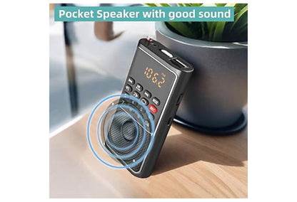 Mini Draagbare FM-radio USB-speler, TF/SD-kaart/USB-gleufondersteuning Mp3-speelopname, Sak-Walkman Klein radio met sluitknoppie, Polsbandjie, Herlaaibare battery-aangedrewe, Uitstekende ontvangs en klank