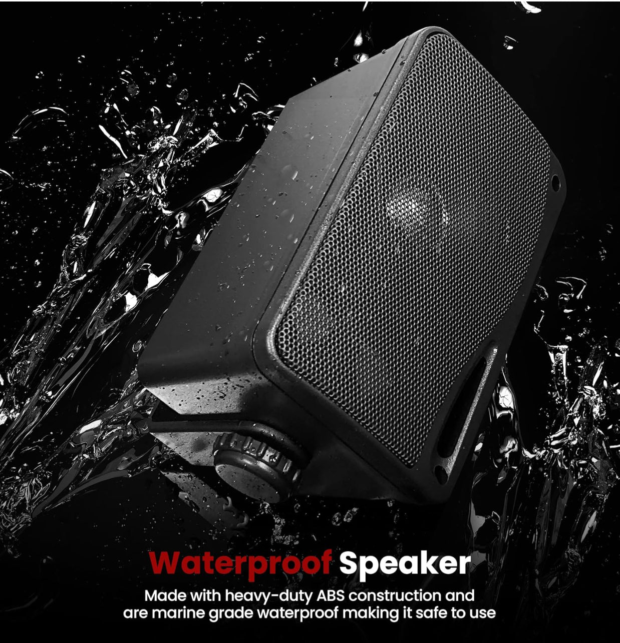 Marine Mini Box Speaker System 3-way - 3.5 Inch 200 Watt Waterproof Marine Grade Mount Speakers - PAIR