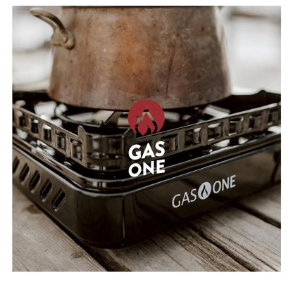 GasOne 15,000 BTU Propane or Butane Stove Dual Fuel Stove Portable Camping Stove - Patented - with Carrying Case Great for Emergency Preparedness Kit